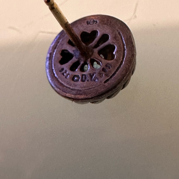 David Yurman Silver Topaz Cookie Stud  Earrings - Picture 5 of 8